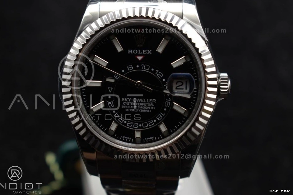 ZF SS Black on Sky-Dweller 326934 Edition Dial WellDesigned 904L A 1087 SS Best 1:1 Bracelet 0216